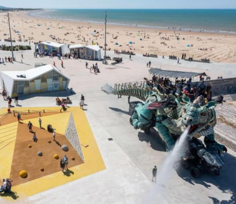 Duplex Calais Nord A 2 Pas De La Plage ภายนอก รูปภาพ